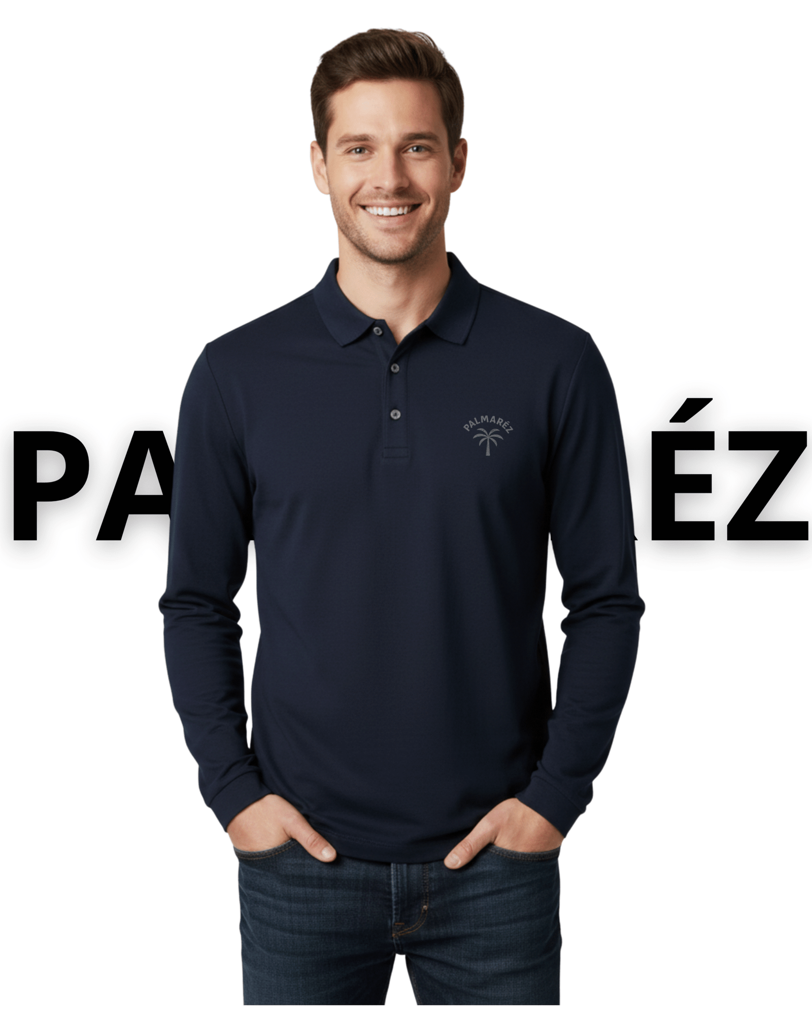 Polo clasico liso mangas largas “Palmera de invierno” - Imagen 3